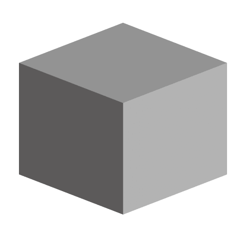 Licht donker contrast effect op een kubus